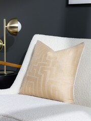 HÖEM Tofu Natural 45 x 45cm Lauder Jacquard Feather Filled Cushion - Image 1 of 6