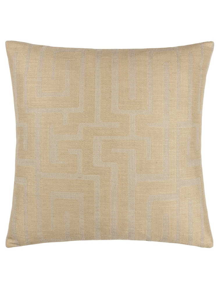 HÖEM Tofu Natural 45 x 45cm Lauder Jacquard Feather Filled Cushion - Image 2 of 6