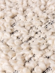 HÖEM Black Cambre Boucle Tasselled Feather Filled 100% Cotton Cushion - Image 5 of 6