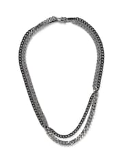 Mixed Metal Multirow Black Necklace - Image 1 of 2