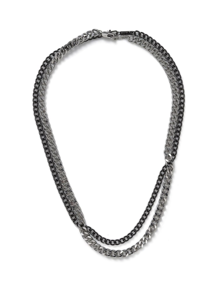 Mixed Metal Multirow Black Necklace - Image 1 of 2