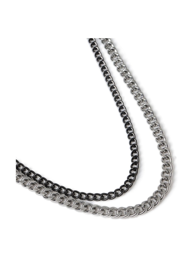 Mixed Metal Multirow Black Necklace - Image 2 of 2
