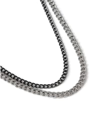 Mixed Metal Multirow Black Necklace - Image 3 of 4