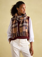 Joules Langtree Rust Brown Scarf - Image 2 of 5