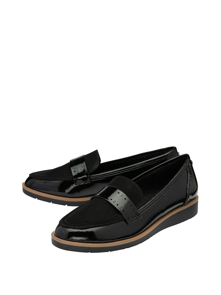 Lotus Black Patent Loafers - Image 2 of 4