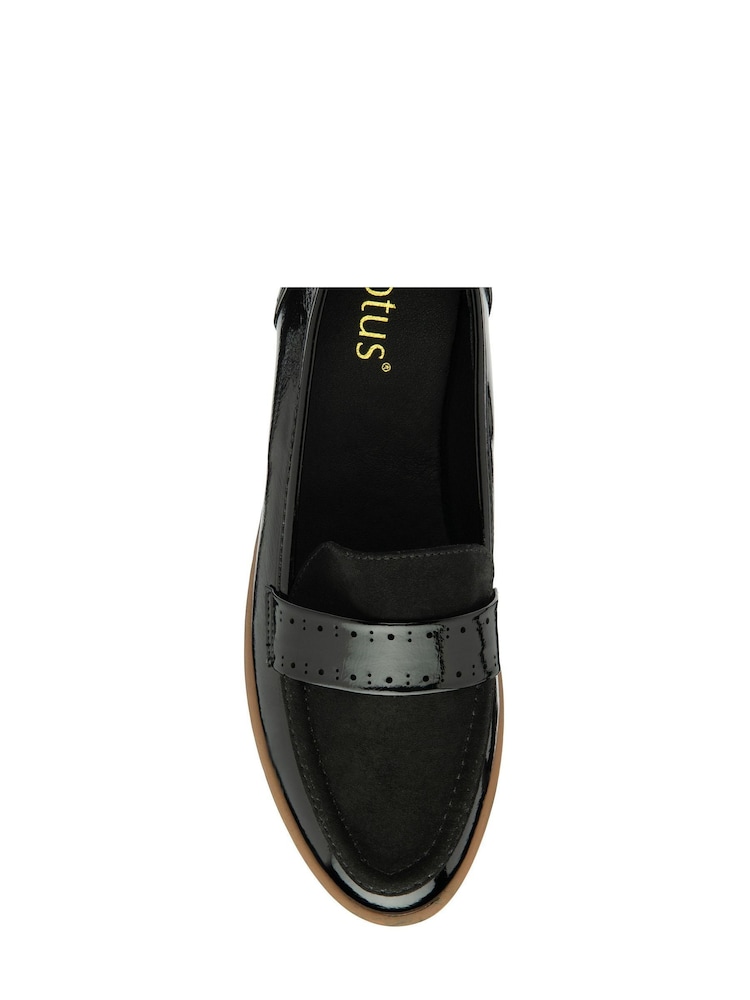 Lotus Black Patent Loafers - Image 4 of 4