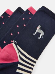 Joules Women's Everyday Navy 2 Pack Socks (size 4-8) - Image 2 of 3