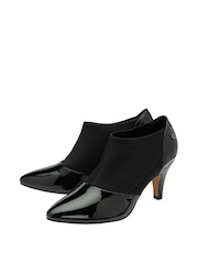 Lotus Jet Black Textile And Patent Shoe Boots - Image 2 of 4