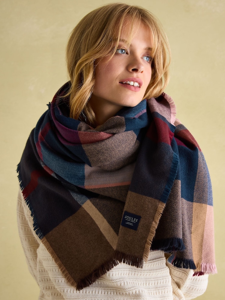 Joules Bracewell Checked Blanket Scarf - Image 1 of 1