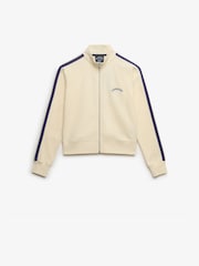SUPERDRY White Essential Logo Zip Track Top - Image 6 of 6