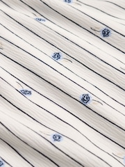 SUPERDRY Cream Printed Button Short Sleeve Midi Tea Dress - Image 7 of 7