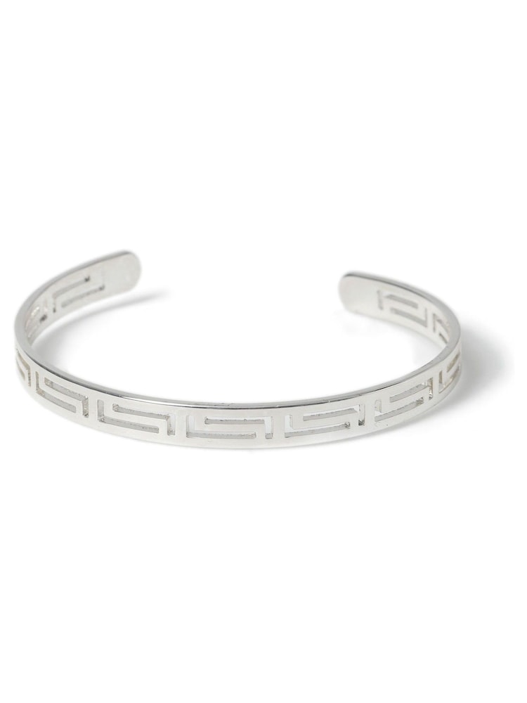 Silver Plated Greek Key Cuff Bracelet - Image 1 of 2