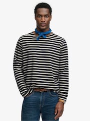 SUPERDRY Blue The Merchant Store - Stripe Long Sleeve Top - Image 1 of 8