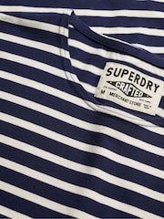 SUPERDRY Blue The Merchant Store - Stripe Long Sleeve Top - Image 8 of 8
