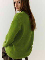 Vert - Long Sleeve V-Neck Knit Jumper With Wool - Image 3 de 7