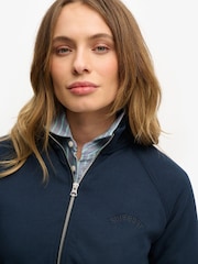SUPERDRY Blue Essential Logo Zip Track Top - Image 4 of 7