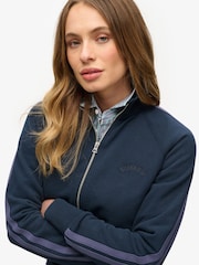SUPERDRY Blue Essential Logo Zip Track Top - Image 5 of 7