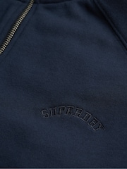 SUPERDRY Blue Essential Logo Zip Track Top - Image 7 of 7