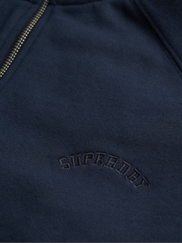 SUPERDRY Blue Essential Logo Zip Track Top - Image 7 of 7 SUPERDRY Blue Essential Logo Zip Track Top - Image 7 of 7