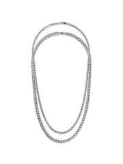 Silver Tone Multirow Chain Necklace - Image 1 of 1
