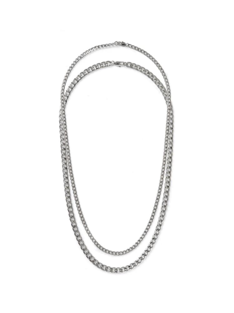 Silver Tone Multirow Chain Necklace - Image 1 of 1