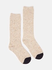 Joules Women's Rambler Oatmeal Cable Knit Boot Socks (size 4-8) - Image 2 of 4