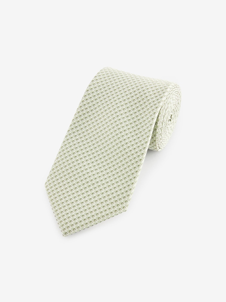 Sage Green Textured Tie - Image 1 of 3