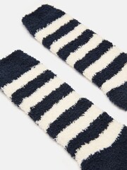 Joules Women's Fluffy Navy Socks (size 4-8) - Image 2 of 2