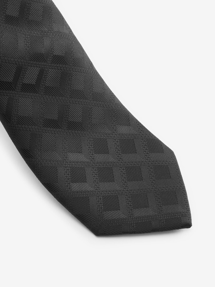 Black Diamond Jacquard Tie - Image 2 of 3
