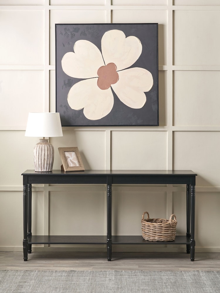 Pacific Black Pine Wood Large Console Table - Image 1 of 8