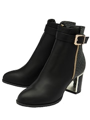 Lotus Black chrome Ankle Boots - Image 2 of 4