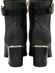 Lotus Black chrome Ankle Boots - Image 3 of 4