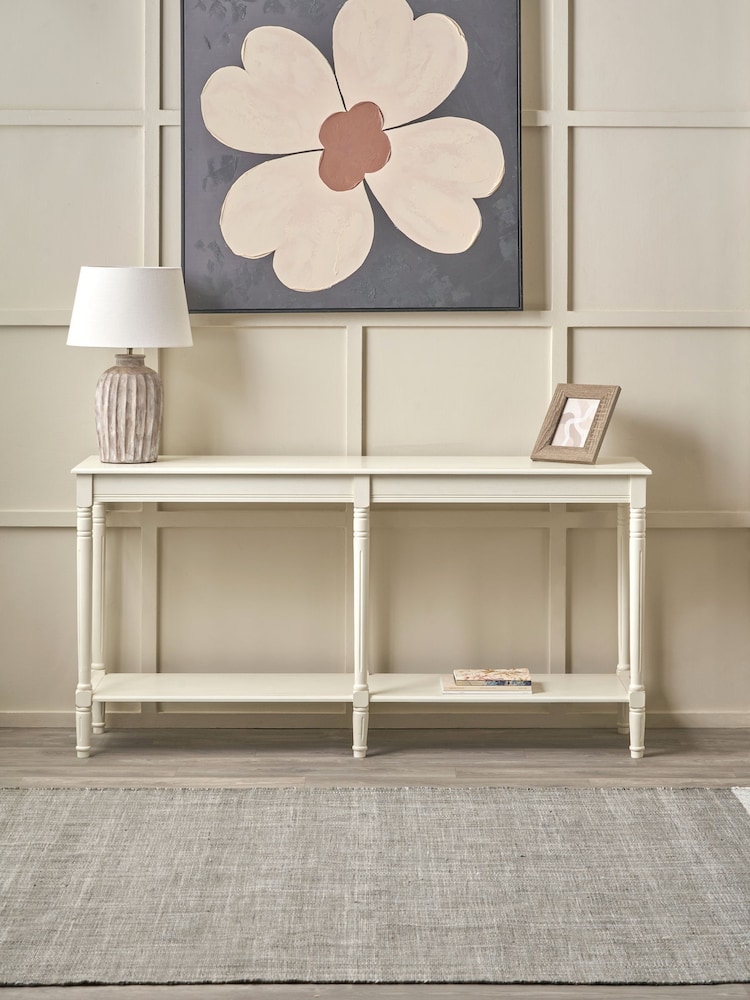 Pacific White Pine Wood Large Console Table - Image 1 of 7