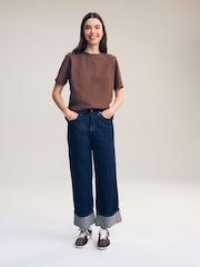 Chocolate Brown Heavyweight Short Sleeve Crew Neck T-Shirt - Image 2 of 8