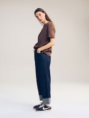 Chocolate Brown Heavyweight Short Sleeve Crew Neck T-Shirt - Image 3 of 8