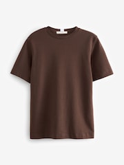Chocolate Brown Heavyweight Short Sleeve Crew Neck T-Shirt - Image 7 of 8