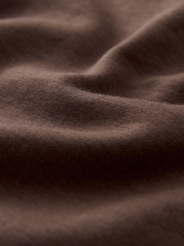Chocolate Brown Heavyweight Short Sleeve Crew Neck T-Shirt - Image 8 of 8