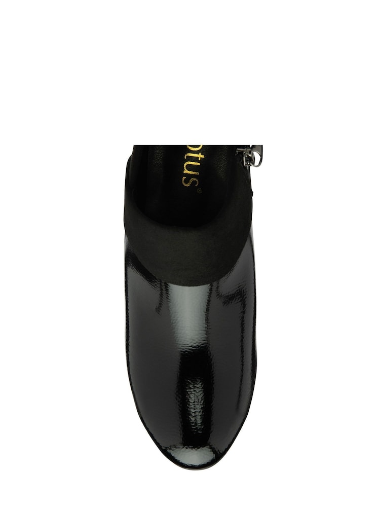 Lotus Black Patent Boots - Image 4 of 4