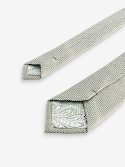 Sage Green Paisley Textured Tie And Clips 2 Pack - Image 7 of 8