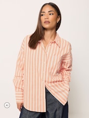 PixieGirl Petite Natural Stripe Button Back Shirt - Image 2 of 7