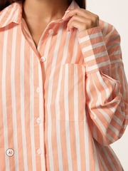 PixieGirl Petite Natural Stripe Button Back Shirt - Image 5 of 7