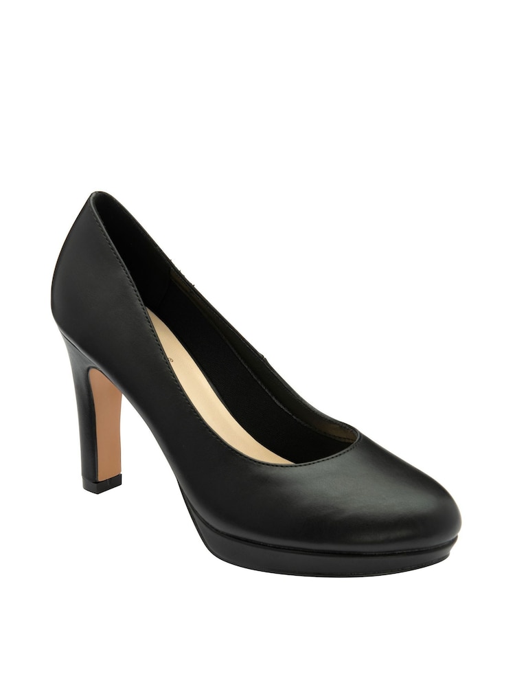 Lotus Black Platform Court Shoes - Image 1 of 4