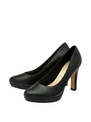Lotus Black Platform Court Shoes - Image 2 of 4