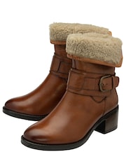 Lotus Dark Brown Ankle Boots - Image 2 of 4
