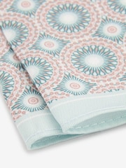 Sage Green Tie And Geometric Pocket Square Set - Image 2 of 5