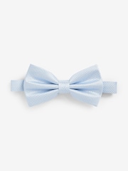 Light Blue Textured Silk Bow Tie - Image 1 of 4