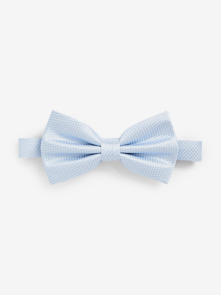 Light Blue Textured Silk Bow Tie - Image 1 of 4