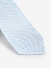 Light Blue Textured Silk Tie - Image 2 of 3