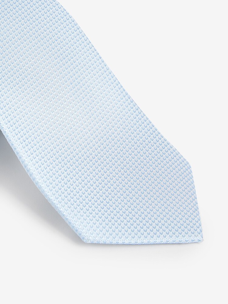 Light Blue Textured Silk Tie - Image 2 of 3 Light Blue Textured Silk Tie - Image 2 of 3