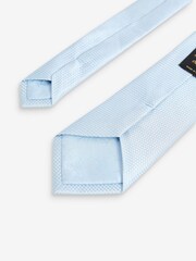 Light Blue Textured Silk Tie - Image 3 of 3